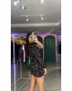 VESTIDO UM OMBRO PAETÊ HMR 